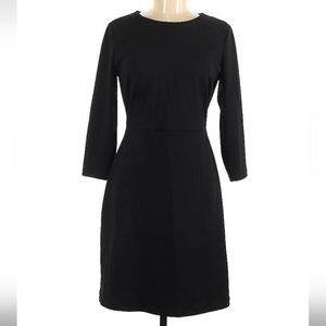 3/4 Sleeve Black Casual Dress